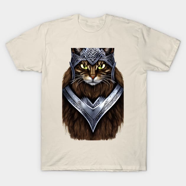 Viking Cat in Armour T-Shirt by ArtisticCorner